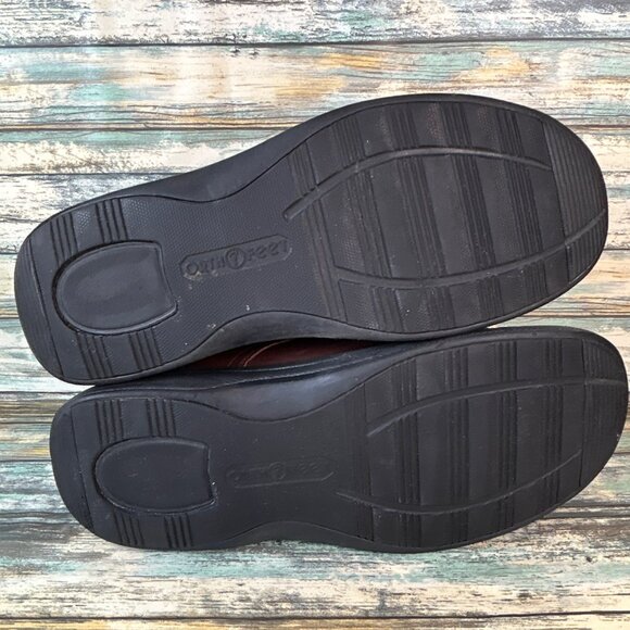 Orthofeet Gramercy Mens Oxford Shoes Size 11.5D Brown Leather Brogue Orthotics - Picture 6 of 10